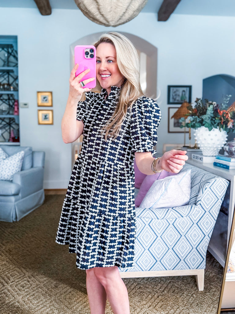 Graceful Ease Embroidered Mini Dress