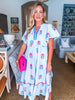 Countryside Life Midi Dress-Peri Blue