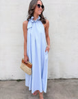 Julia Pinstripe Maxi Dress