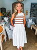 Feeling Social Midi Dress- Brown