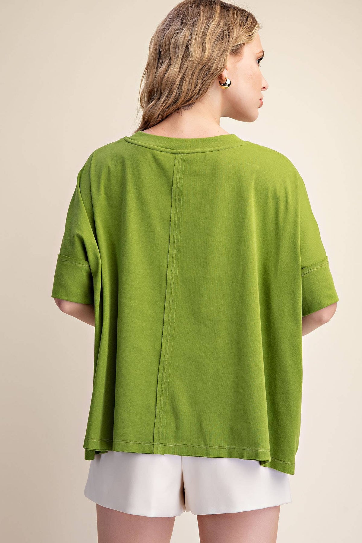 Mabel Oversized Tee-Green