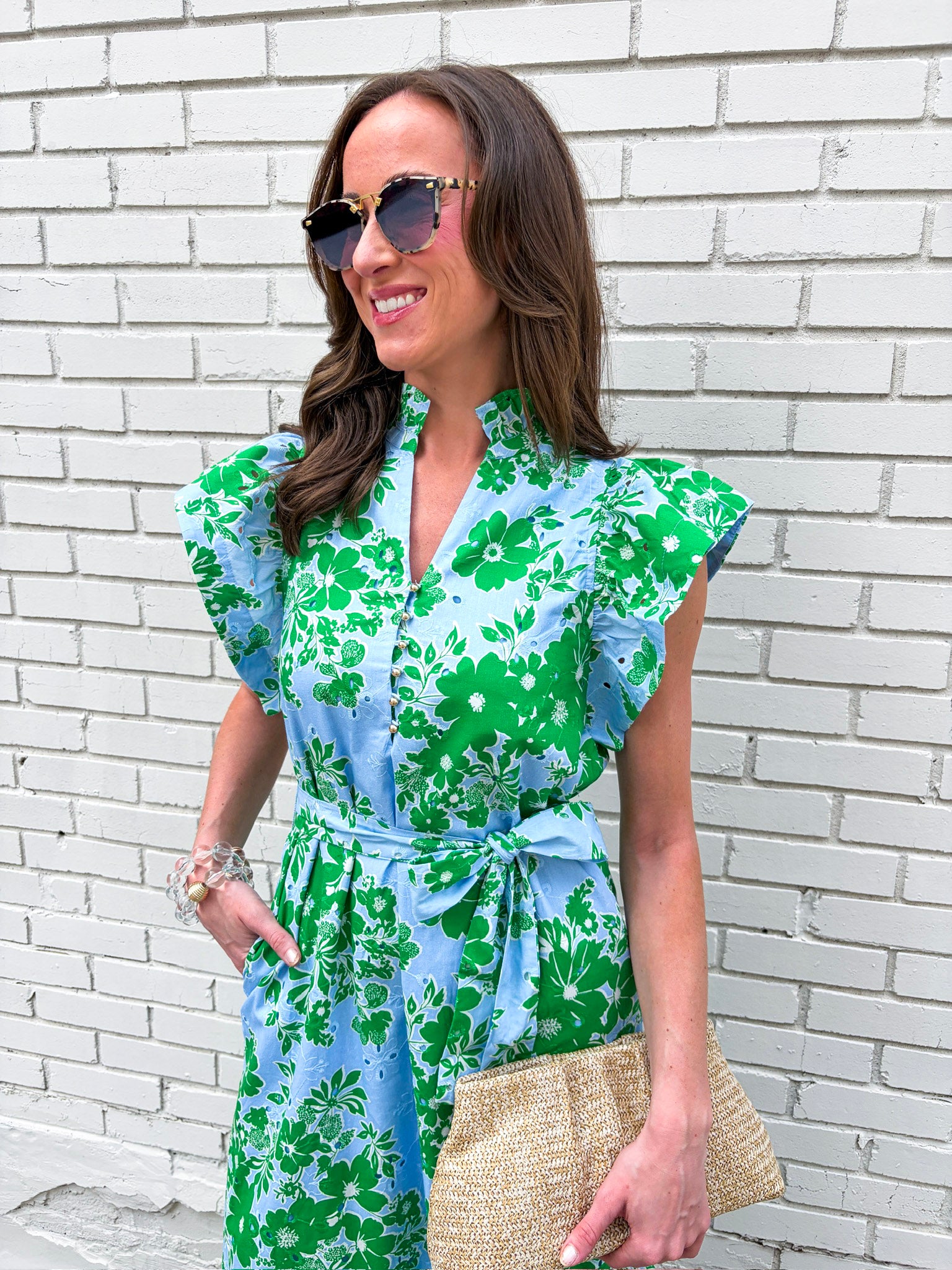 Delicate Petals Midi Dress