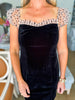 Midnight Dots Velvet Dress