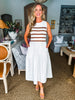 Feeling Social Midi Dress- Brown