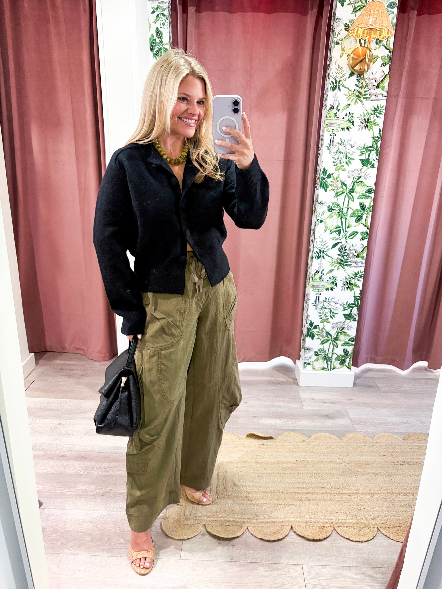 Fireside Cottage Cardigan-Black