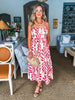 Botanical Empire Midi Dress