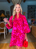 Like a Dream Jacquard Dress-Hot Pink