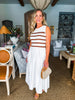 Feeling Social Midi Dress- Brown