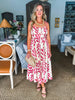 Botanical Empire Midi Dress