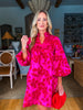 Like a Dream Jacquard Dress-Hot Pink