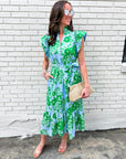 Delicate Petals Midi Dress