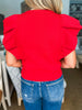 Meet Up Knit Top-Red