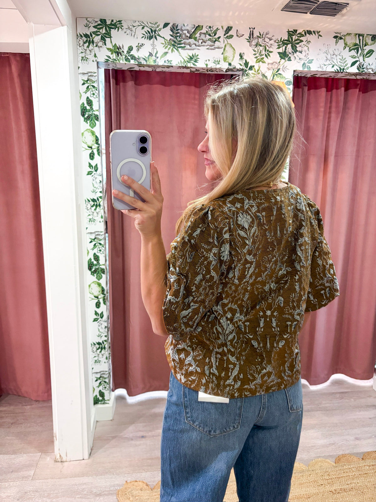 Lavinia Floral Jacquard Top