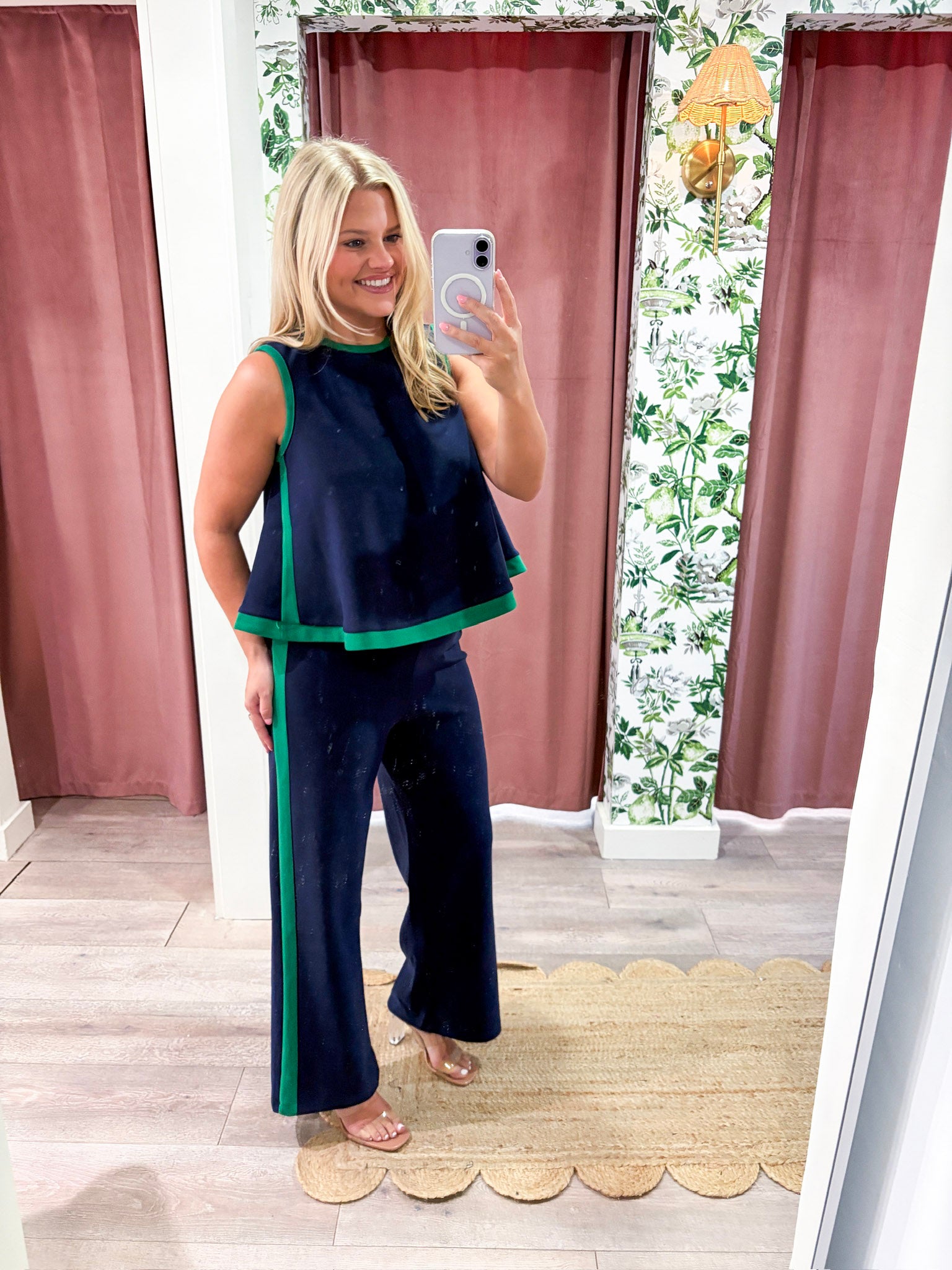 Soft Motion Knit Top-Navy