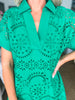 Butterfly Garden Lace Dress-Kelly Green