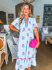 Countryside Life Midi Dress-Peri Blue