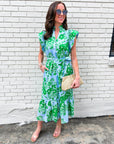 Delicate Petals Midi Dress