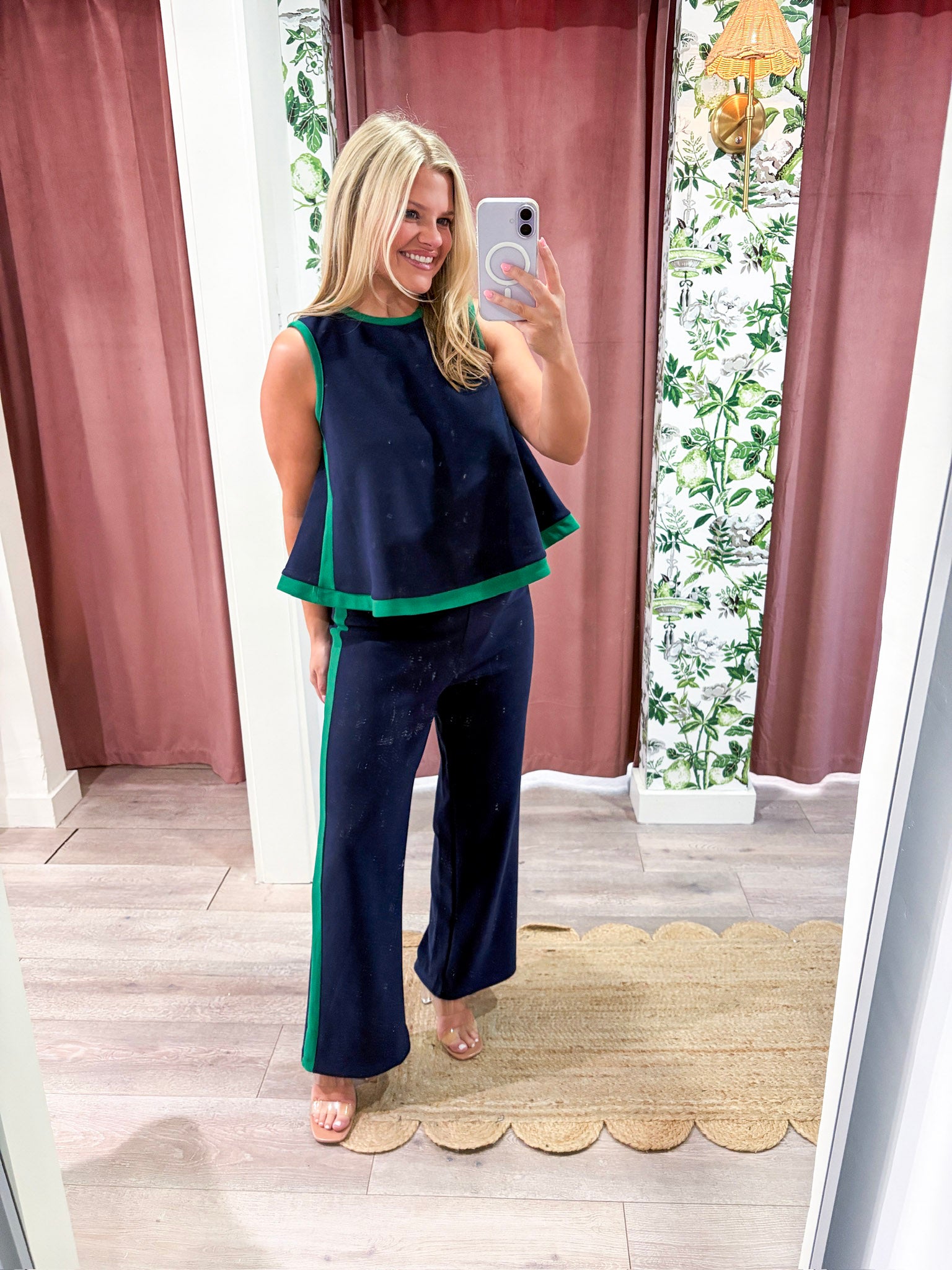 Soft Motion Knit Top-Navy