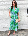 Delicate Petals Midi Dress