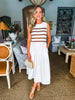 Feeling Social Midi Dress- Brown