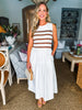 Feeling Social Midi Dress- Brown