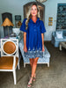 Wild Garden Escape Mini Dress-Navy