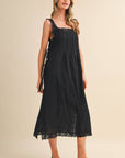 PREORDER: Fleur Romance Midi Dress-Black