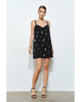 Something Special Embellished Mini Dress-Black