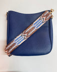 Mayan Print Bag Strap-Light Pink/Brown/Blue