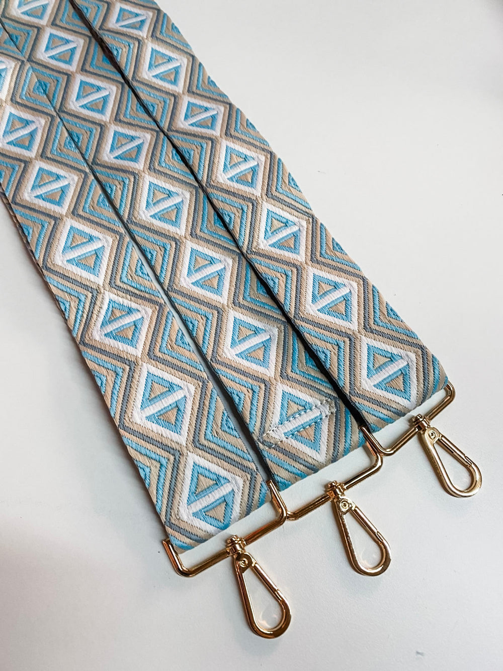 Aztec Triangle Bag Strap-Turquoise