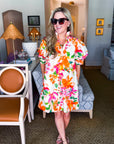 Spring Lily Button Down Mini Dress