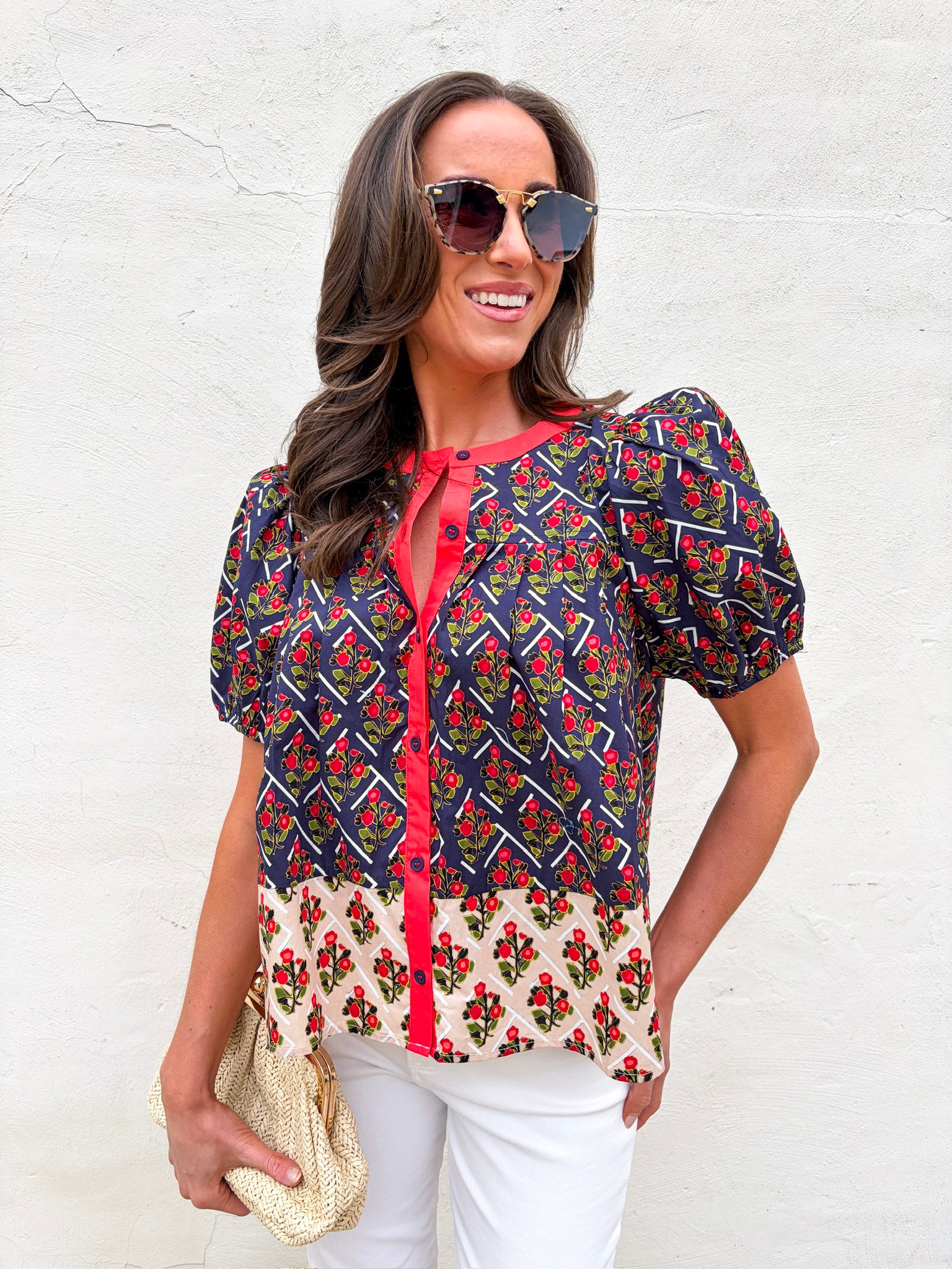 Boho Mix Floral Print Top