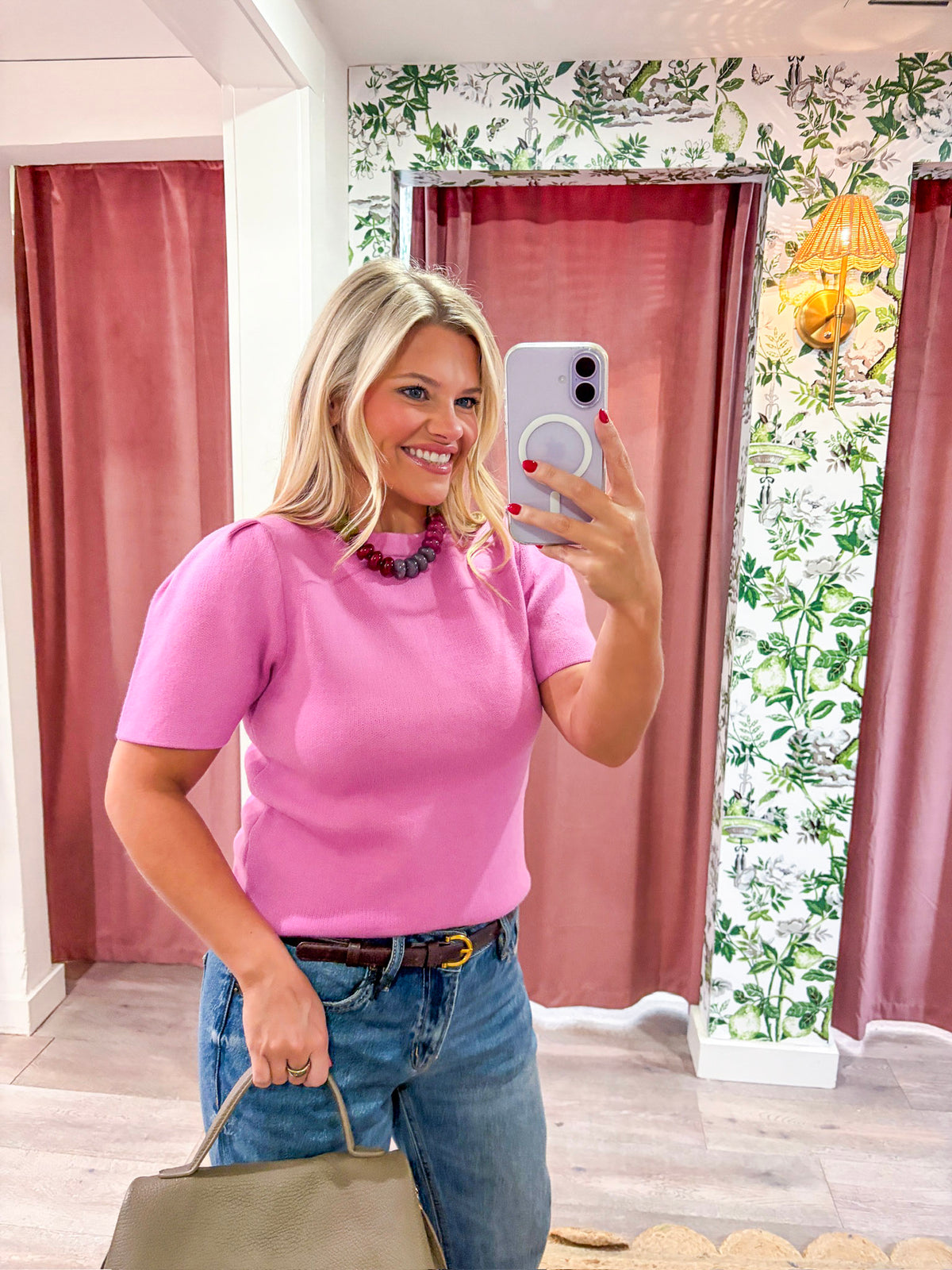 Sunday Autumn Knit Top-Pink