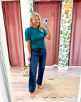 Sunday Autumn Knit Top-Teal