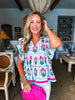 In The Garden Floral Top-Magenta