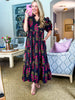Flora Whim Midi Dress-Black