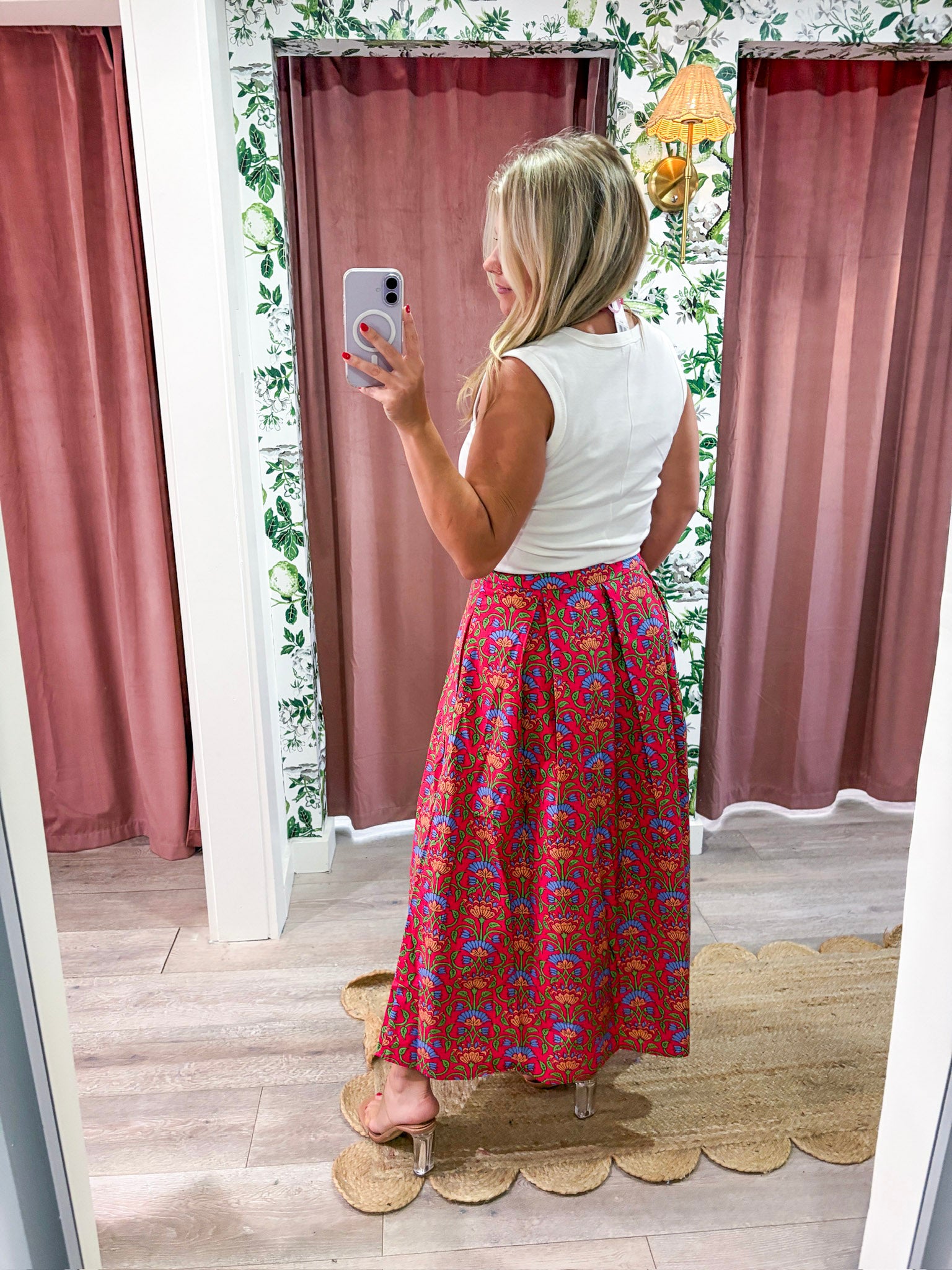 Gardenia Glow Midi Skirt