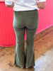 Corduroy Crush Flares- Olive