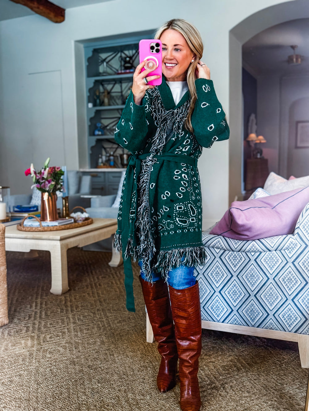 Bandana Fringe Cardigan