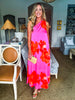 Glena Floral Maxi Dress-Pink