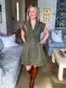 Chic Style Mini Dress-Olive
