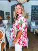 Flower Pop Oversized Top-Pink