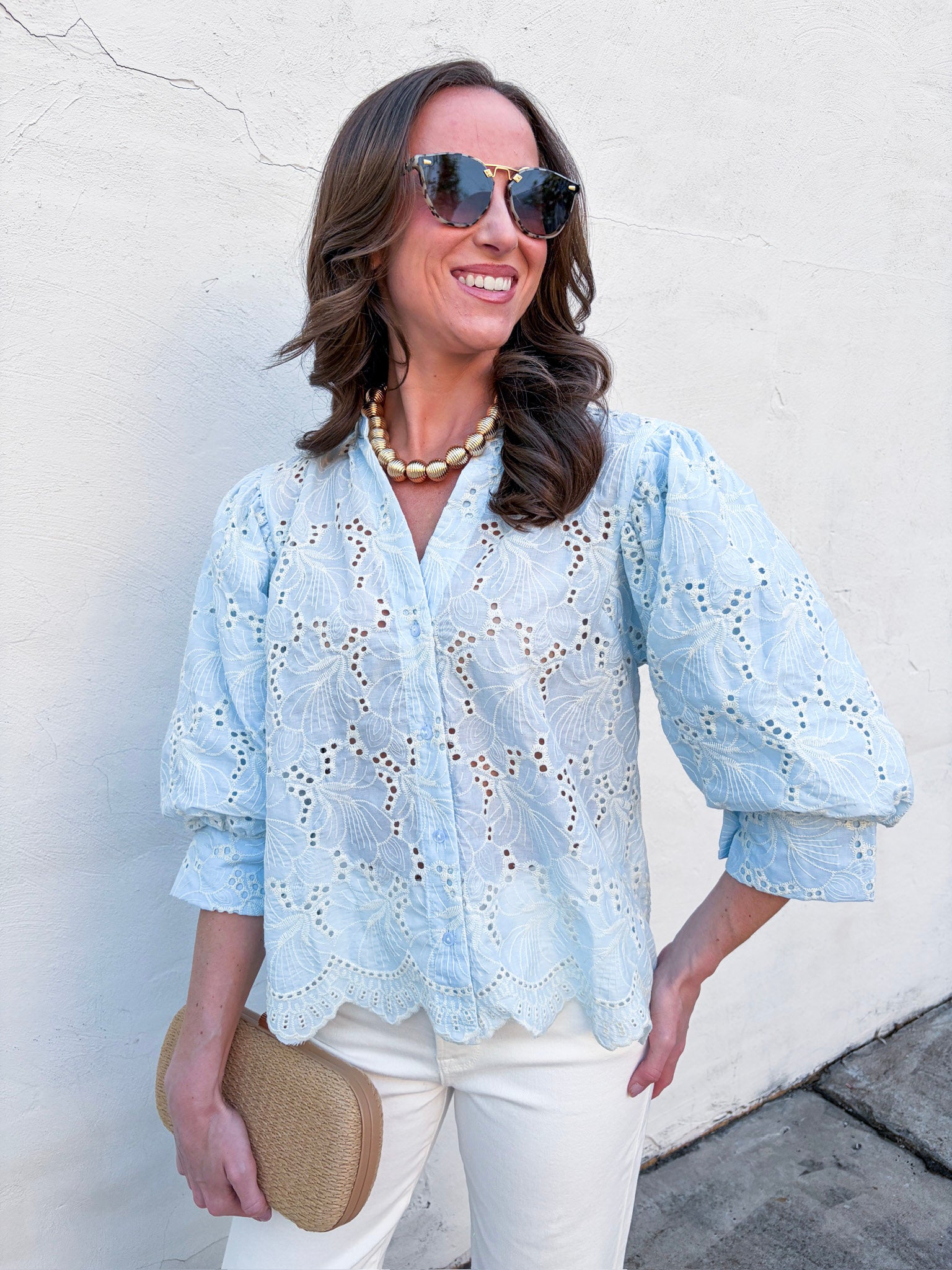 Angel Whisper Eyelet Top