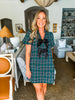 The Present Plaid Dress- Green