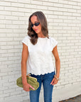 Garden Grace Linen Top