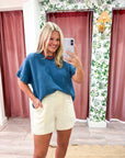 The Atelier Pintuck Short-Ecru