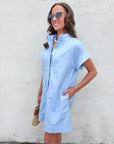 Forever Favorite Mini Dress-Chambray