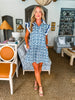 Garden Clovers Mini Dress-Navy