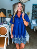 Wild Garden Escape Mini Dress-Navy