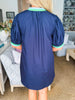 Bali Babe Mini Dress-Navy